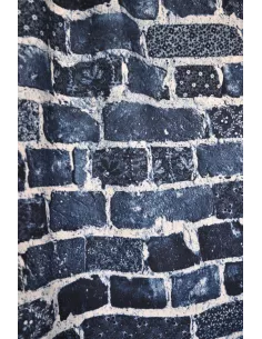 Tissu Folk indigo Jean Paul Gaultier 2