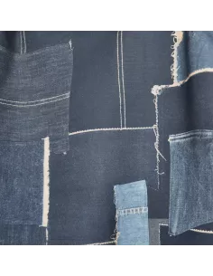 Tissu Patch indigo Jean Paul Gaultier