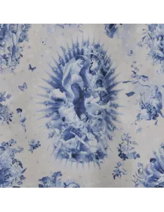 Tissu Angelots marin Jean Paul Gaultier