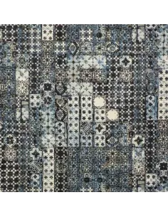 Tissu Azulejos Ciel - Jean Paul Gaultier