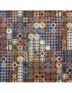 Tissu Azulejos Mandarine - Jean Paul Gaultier