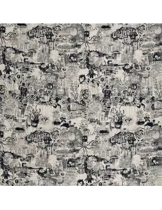 Tissu Street Graphite, Jean Paul Gaultier