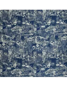 Tissu Street Indigo, Jean Paul Gaultier