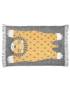 Tapis enfant Baba gris et jaune Nattiot | DecoenLigne