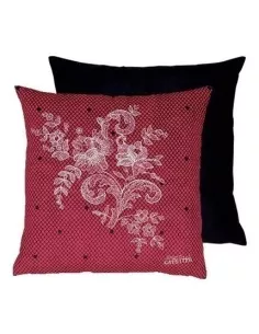 Coussin Discret rouge argent Jean Paul Gaultier - Coussins