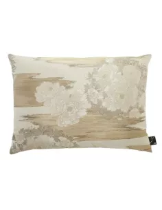 Coussin rectangulaire brodé fleuri Butterfly naturel K3 by Kenzo Takada