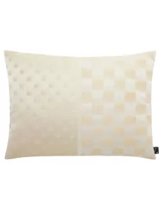 Coussin rectangulaire Kaede Ikat naturel K3 by Kenzo Takada