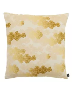 Coussin carré fleuri Hana Kiriko naturel K3 by Kenzo Takada