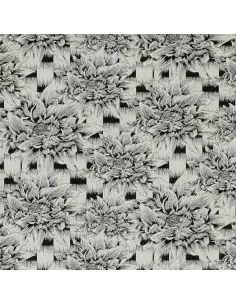 Tissu Hana Kasuri Noir - K3 design by Kenzo Takada