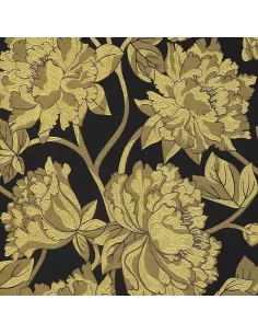 Tissu Pivoine Gold - K3 design by Kenzo Takada
