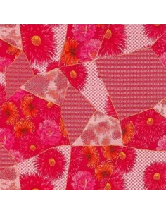 Tissu Hanatsugi Maiko fuschia - K3 design by Kenzo Takada