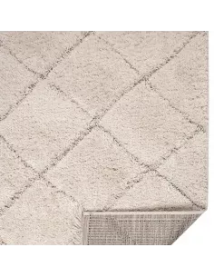 Tapis Berry Neige blanc cassé quadrillé de style berbère Vivaraise 2