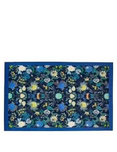 Tapis Brocart Décoratif Indigo Designers Guild – Tapis floral bleu