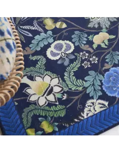 Tapis Brocart Décoratif Indigo Designers Guild – Tapis floral bleu 2