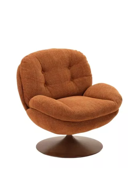 Fauteuil Pivotant Memento Retro Fox - Piètement Noyer | Athezza