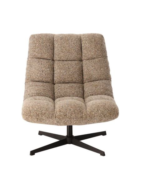 Fauteuil Montclar beige chiné Athezza bouclé design