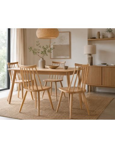 Chaise Norr en bois naturel | Thai Natura