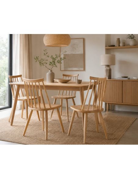 Chaise Norr en bois naturel | Thai Natura