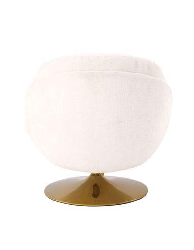 Fauteuil Memento Blanc Pied Gold | Athezza