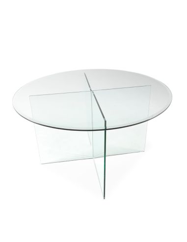 Table de repas ronde en verre 135 cm | Thai Natura