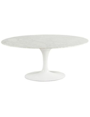 Table Marbella Ovale Blanche marbre 180 cm | Athezza