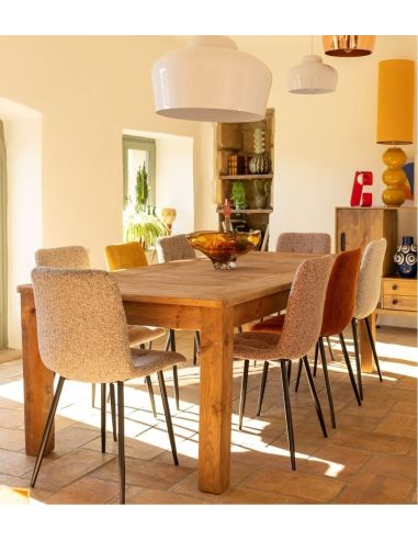 Table Repas Extensible Mavora Pin Recyclé - Athezza | Deco en Ligne