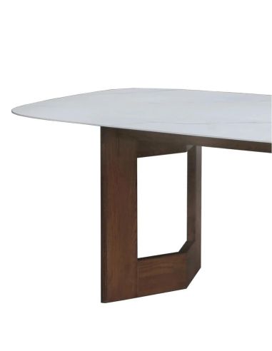 Table Ovale Manre Blanche Pierre Frittée | Athezza