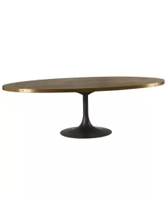 Table Ovale Tulipe Nantes Bois & Métal | Athezza