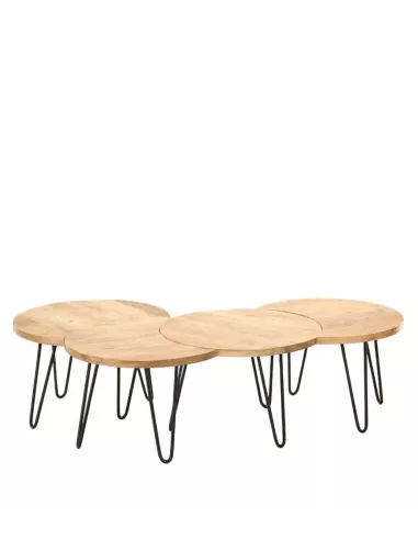 Set 4 Tables Basses Modulables Nest Motifs | Athezza