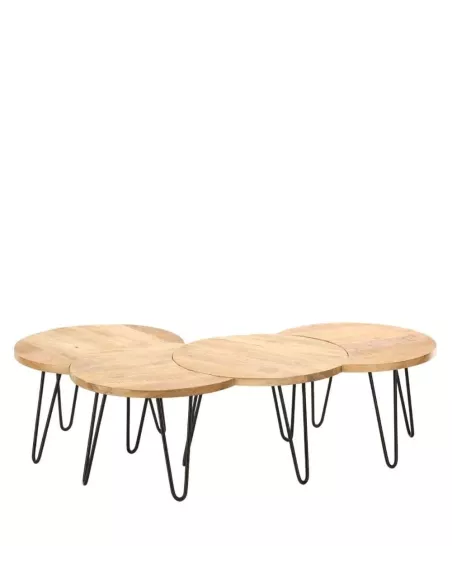 Set 4 Tables Basses Modulables Nest Motifs | Athezza