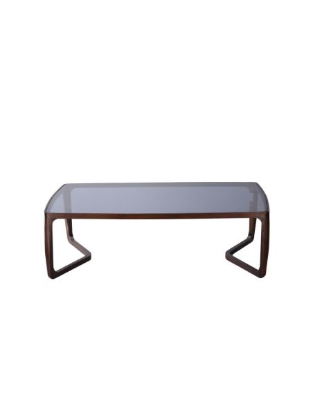Table Basse Rectangle Arco en Frêne et Verre - Athezza