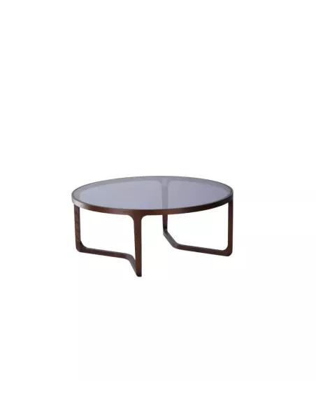 Table Basse Ronde Arco en Frêne et Verre - Athezza
