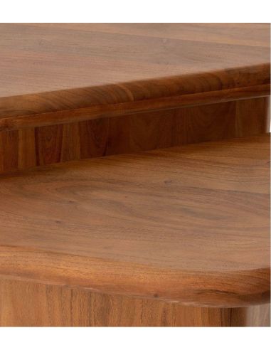 Tables Basses Triangulaires Bois d’Acacia | Athezza