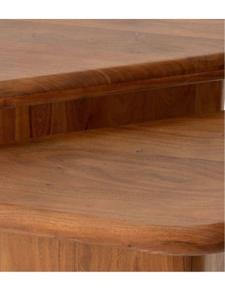 Tables Basses Triangulaires Bois d’Acacia | Athezza
