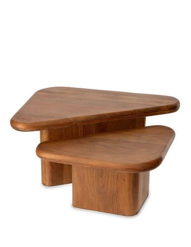 Tables Basses Triangulaires Bois d’Acacia | Athezza
