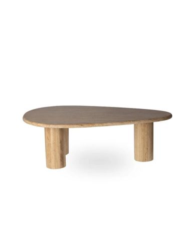Table Basse Triangulaire Biella en Travertin | Athezza