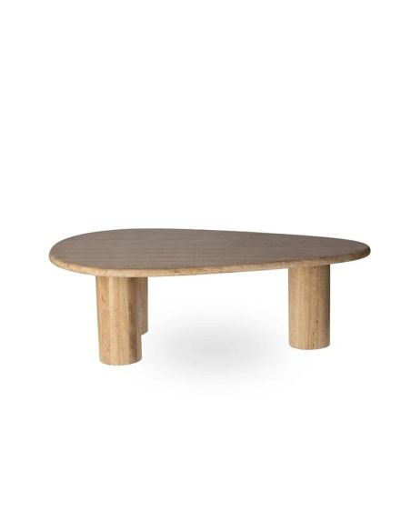 Table Basse Triangulaire Biella en Travertin | Athezza