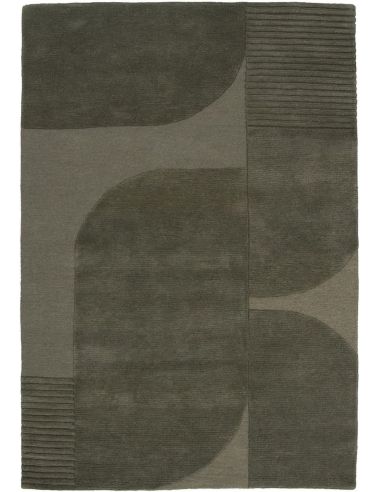 Tapis Vassily Kaki - Idaho Éditions | Laine Naturelle | DecoenLigne