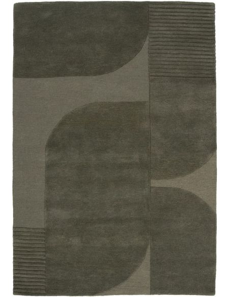 Tapis Vassily Kaki - Idaho Éditions | Laine Naturelle | DecoenLigne