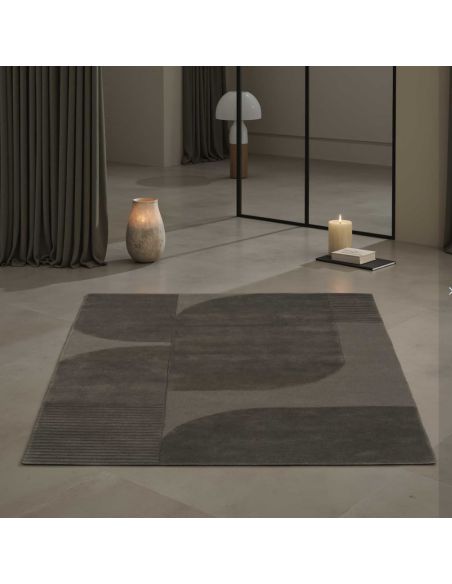 Tapis Vassily Kaki - Idaho Éditions | Laine Naturelle | DecoenLigne