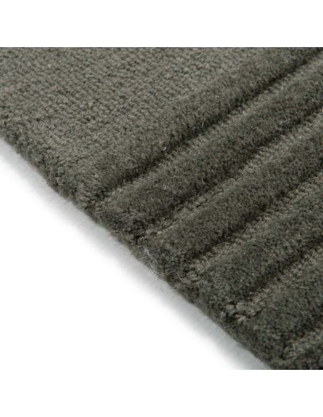 Tapis Vassily Kaki - Idaho Éditions | Laine Naturelle | DecoenLigne