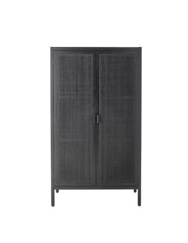 Armoire Penderie Noire Marikka Cannage | Bloomingville