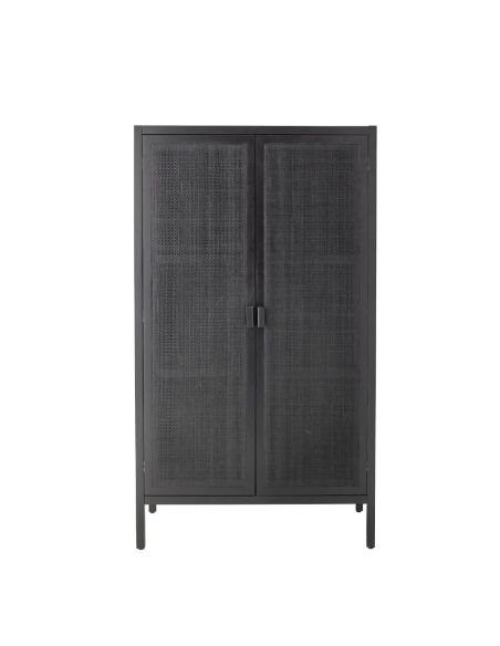 Armoire Penderie Noire Marikka Cannage | Bloomingville