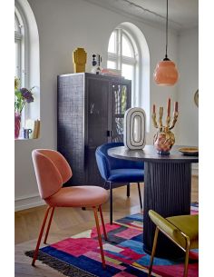 Armoire Penderie Noire Marikka Cannage | Bloomingville 2