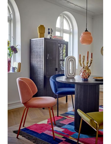 Armoire Penderie Noire Marikka Cannage | Bloomingville
