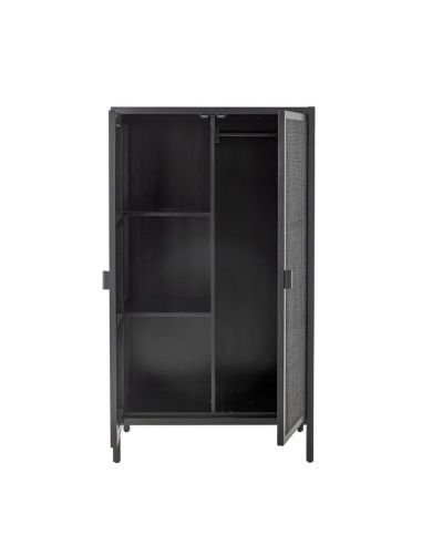 Armoire Penderie Noire Marikka Cannage | Bloomingville