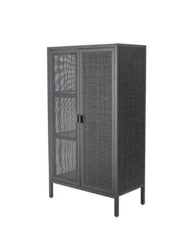 Armoire Penderie Noire Marikka Cannage | Bloomingville