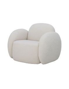 Fauteuil Bouclette Blanche Zanno | Bloomingville
