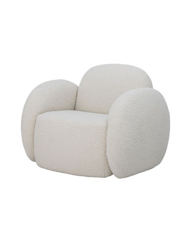 Fauteuil Bouclette Blanche Zanno | Bloomingville