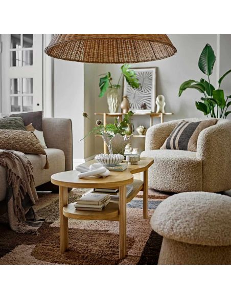 Fauteuil Pivotant Bouclette Bocca | Bloomingville